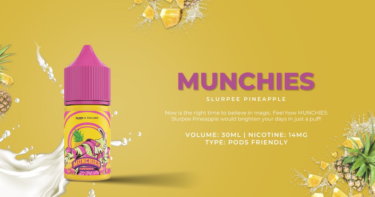 Rekomendasi Liquid Salt Nic Fruity Munchies Slurpee Pineapple